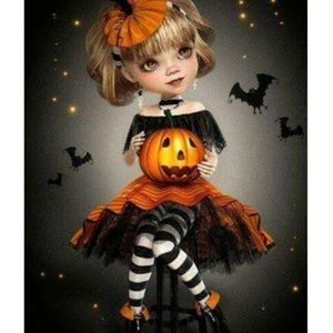Diamond Painting DIY Cross Stitch Halloween Girl